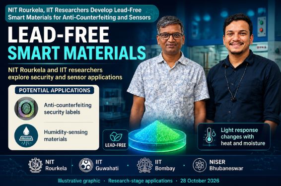 NIT Rourkela, IIT Researchers Develop Lead-Free Smart Materials for Anti-Counterfeiting and Sensors
